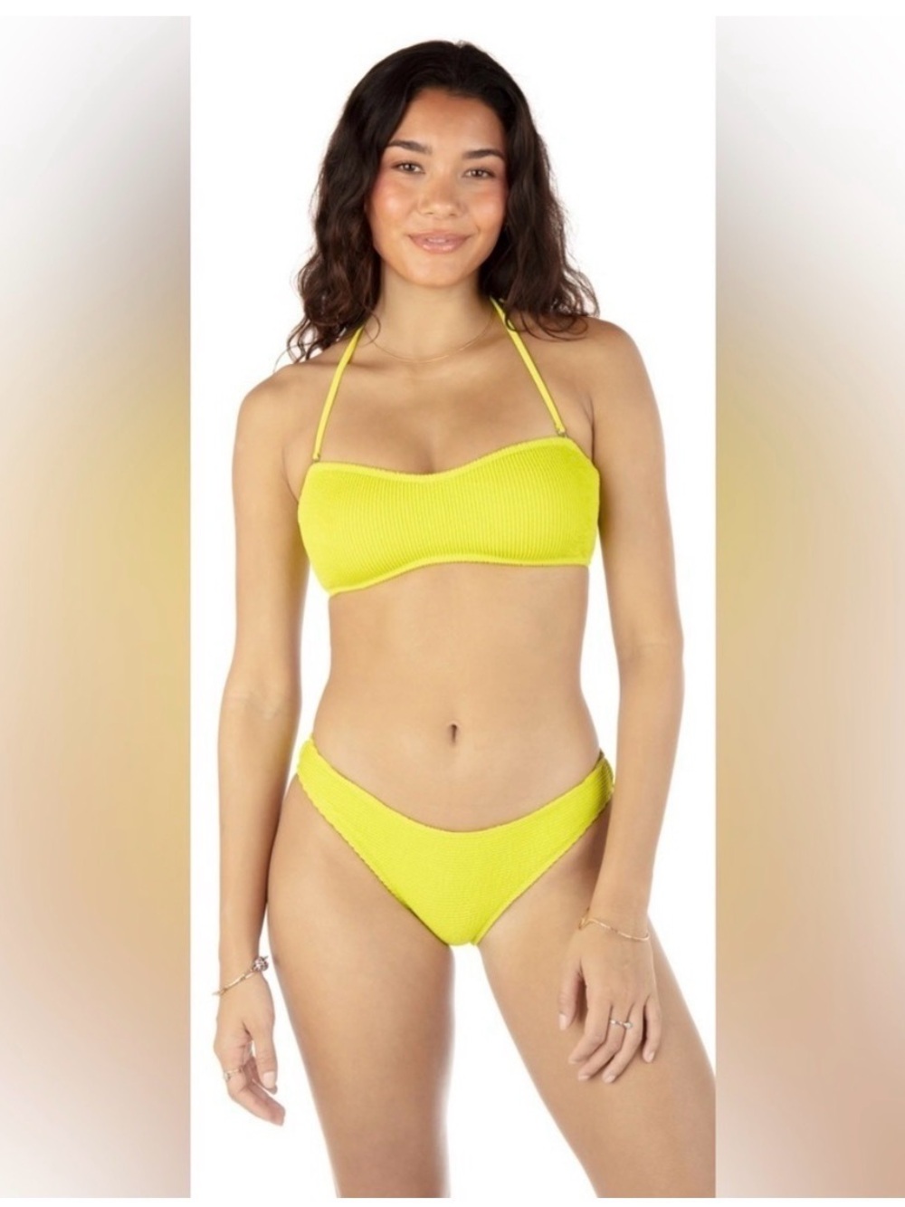 NWT Hurley Bright Green Scrunch Bandeau